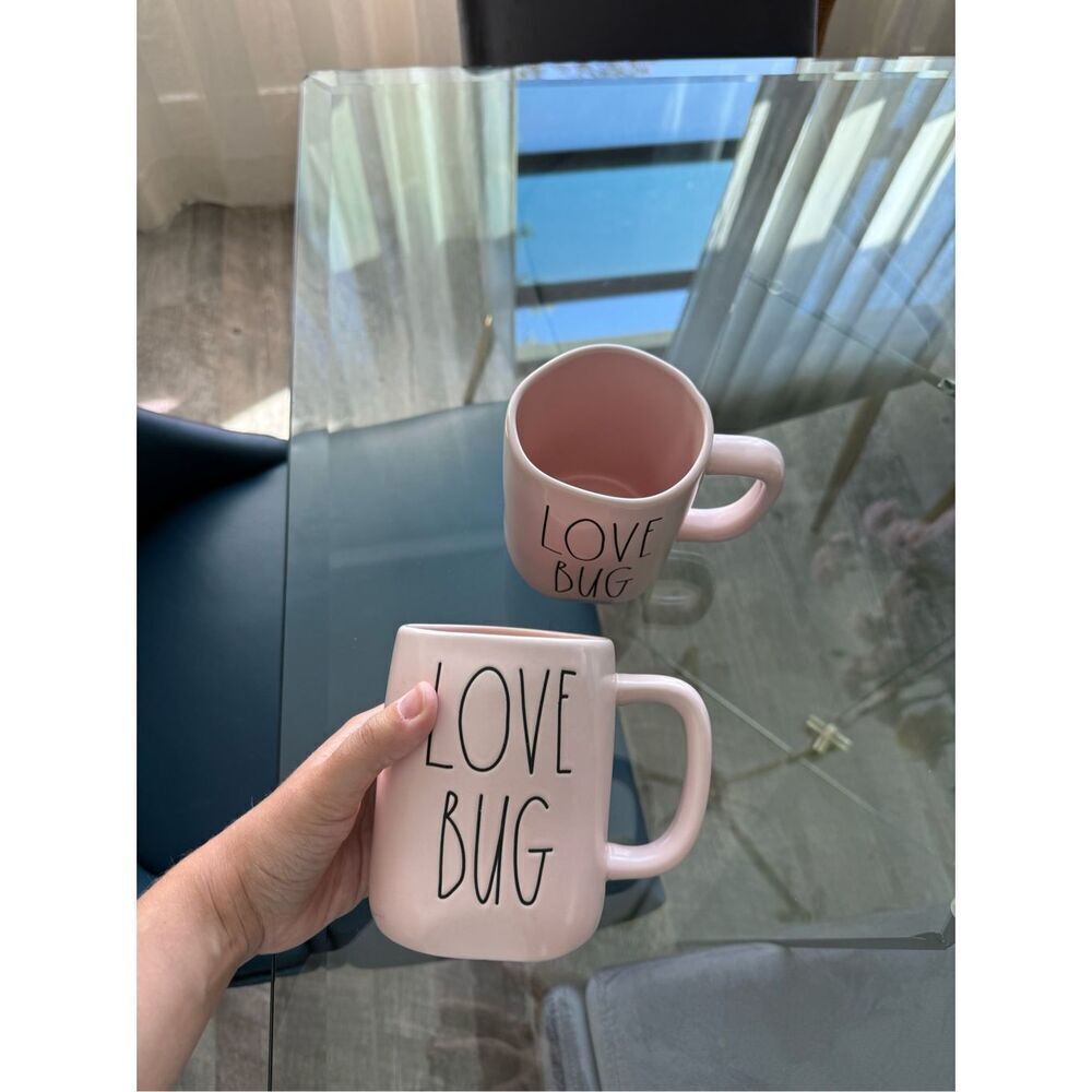 Rae Dunn love bug mug set